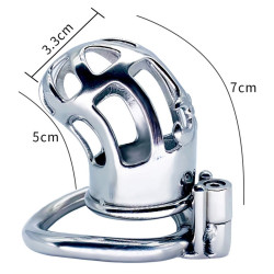 CockLock Cage de chasteté en métal Royal Steel 7 x 3cm